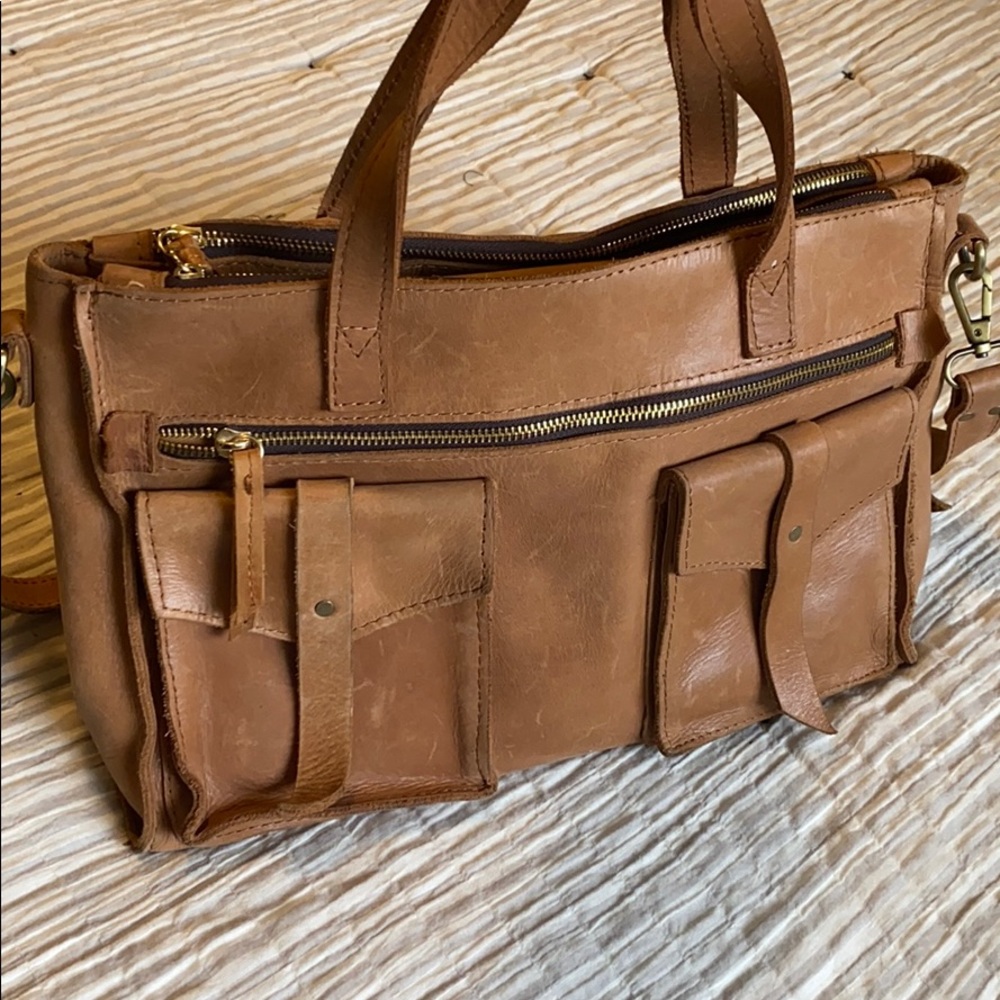Used Raven + Lily handbag, tan leather
